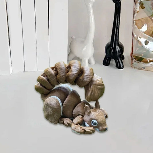 Figurine 3D Print Squirrel Construction Artistic Household Decorative Item