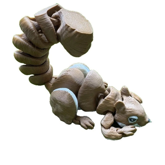 Figurine 3D Print Squirrel Construction Artistic Household Decorative Item